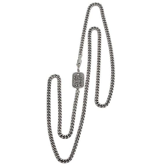 King Baby Sterling Silver 24" 2mm Curb Link Chain #20826 - Picture 1 of 10